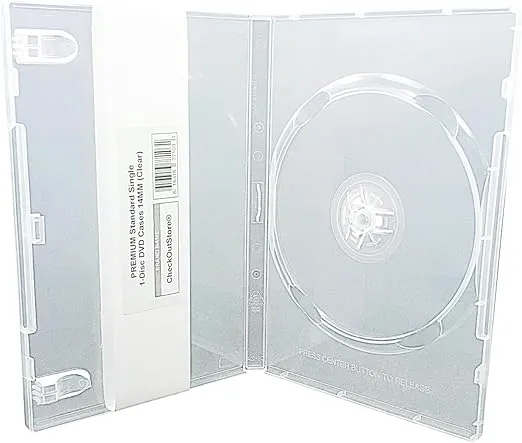 CheckOutStore (6) Premium Standard Single 1-Disc DVD Cases 14mm (Clear)