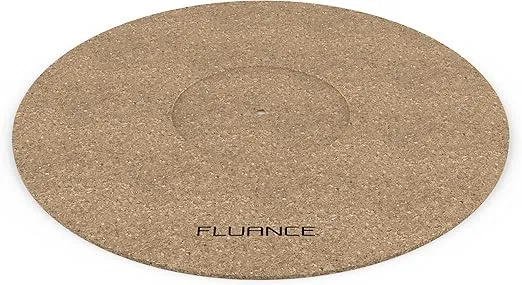 Fluance Turntable Cork Platter Mat - Audiophile Grade Improves Sound & Performance for Vinyl Record Players (TA21)