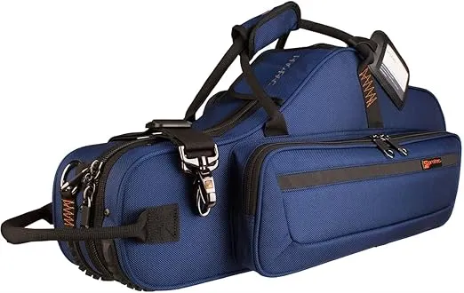 Protec Alto Saxophone Contoured PRO PAC Case with Flute Pocket, Blue, Model PB304CTBX