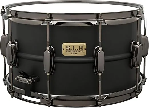 Tama S.L.P. Big Black Steel Snare Drum - 8 Inches X 14 Inches Limited Edition