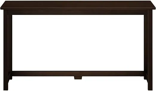 Plank+Beam Writing Desk, Simple Desk for Bedroom, Home Office Study Desk, 55.25 Inch, Espresso