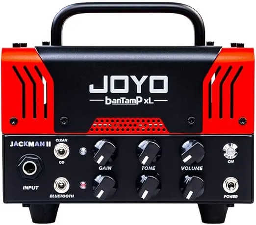 JOYO Jackman II BanTamp XL Series Mini Amp Head 20 Watt Preamp 2 Channel Hybrid Tube Guitar Amplifier with Bluetooth (Red)