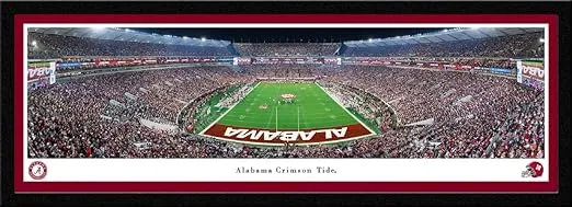 Alabama Football at Twilight (end Zone) - Panoramic Wall Decor and Posters by Blakeway Panoramas