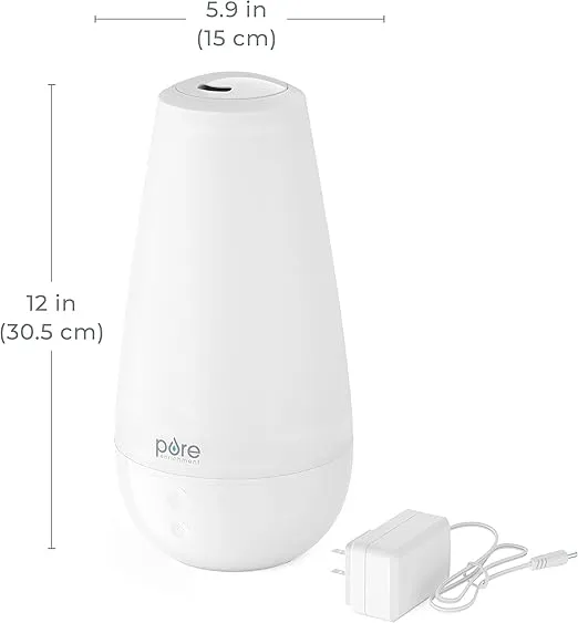 Pure Enrichment PureSpa XL 3-in-1 Cool Mist Humidifier, Essential Oil Diffuser & Mood Light - 2L Tank Provides Powerful Mist Coverage up to 350 sq ft in Bedroom, Office & Large Rooms