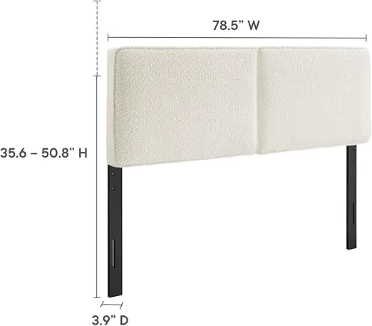 Modway Lindee headboards, King, Cream