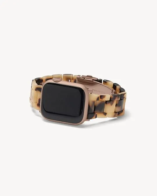 MACHETE Compatible with Apple Watch Band 38mm 40mm 41mm 42mm 44mm 45mm 49mm, Blonde Tortoise Fashion Acetate Resin iWatch Band for SE Series 9/8/7/6/5/4/3/2/1 Ultra 2 1 Women Men