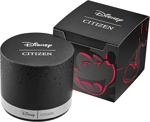 Citizen Eco-Drive Disney Quartz Men's Watch, Stainless Steel with Leather strap, Mickey Mouse, Brown (Model: AW1599-00W)