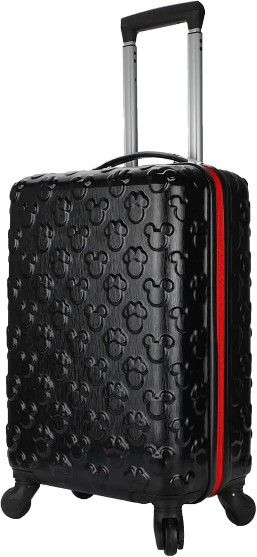 Bioworld Mickey Mouse 21 Molded Carry-On Luggage Mickey and Minnie Heads Hardside Rolling Luggage