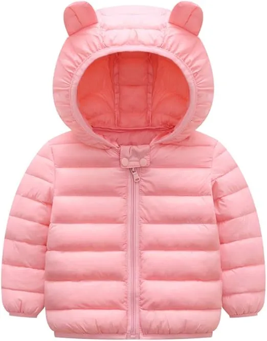 HILEELANG Kids Boy Girl Winter Hooded Puffer Jackets Coats Light Weight Padded Outerwear