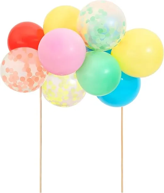 Meri Meri Rainbow Mini Balloon Cake Topper Kit (Pack of 1), 11 Beautiful Mini Balloons, Min 8" Wide