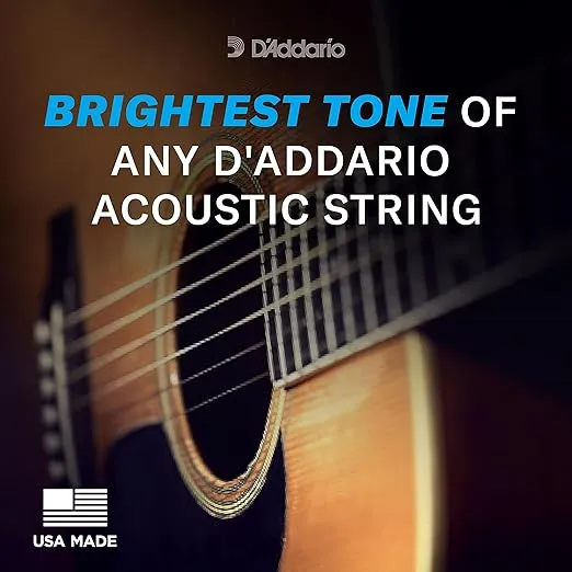 D'Addario Guitar Strings - Acoustic Guitar Strings - 80/20 Bronze - For 6 String Guitar - Deep, Bright, Projecting Tone - EJ13 - Custom Light, 11-52(Pack of 1)