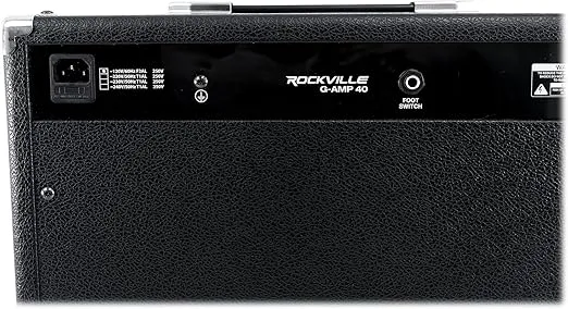 Rockville G-AMP 40 Guitar Amplifier 10" Speaker/Bluetooth/Mic in/USB/Footswitch,Black