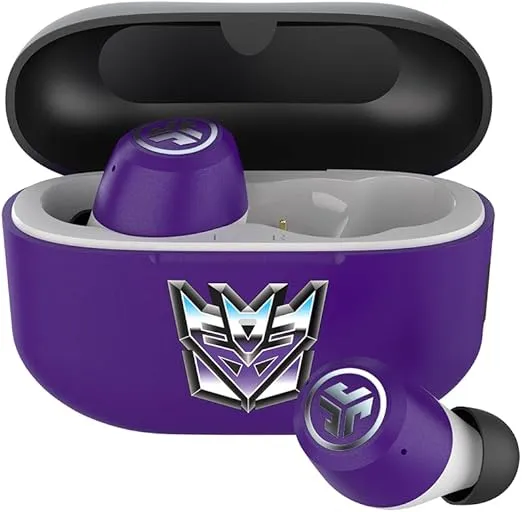 JLab JBuds ANC 3 Limited Edition Transformers Decepticon True Wireless Earbuds with Charging Case, 42 Hours Total Playtime, 9 Hours Per Charge, Smart Active Noise Canceling, Custom Sound via App