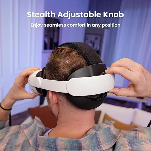 KIWI design K4 Comfort Head Strap Accessories for Meta/Oculus Quest 3/3S, Non-Battery Lightweight Head Strap