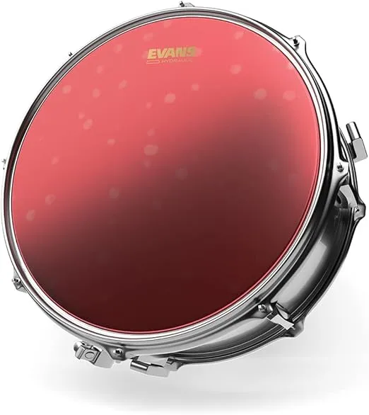 Evans Drum Heads - Snare Drum Head - B13HBG - Hydraulic Red Coated Drumhead - 13 Inch