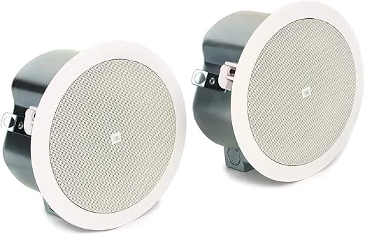 JBL Professional 24CT Micro 4.5-Inch Background/ForegroundCeiling Speaker, White, Sold as Pair