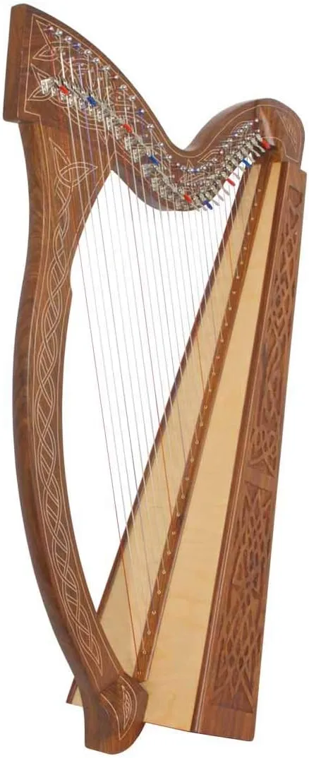 Roosebeck Minstrel Harp 29-String w/Full Chelby Levers - Knotwork