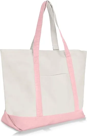 22" Heavy Duty Cotton Canvas Tote Bag (Zippered)