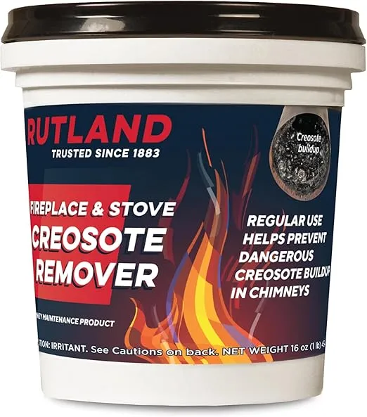 Rutland Creosote Remover, Fireplace, Wood Stove & Chimney Cleaner, 1 lb Tub