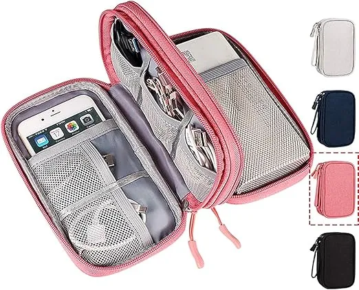 Electronic Organizer Travel USB Cable Accessories Bag/Case,Waterproof for Power Bank,Charging Cords,Chargers,Mouse,Earphones Flash Drive