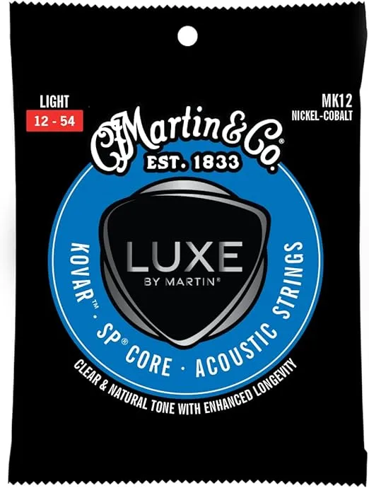 Luxe by Martin Kovar Acoustic Guitar Strings, Light Nickel-Cobalt Alloy