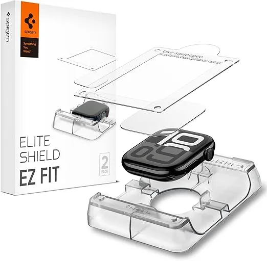 Spigen EliteShield EZ Fit Screen Protector designed for Apple Watch Series 10 (42mm) - 2 Pack