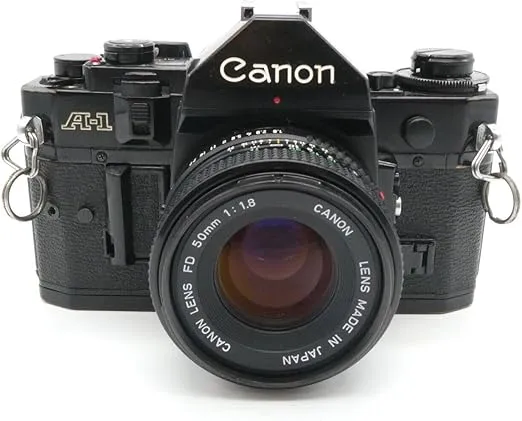 Canon A-1 A1 35MM SLR Film Camera with 50mm 1.8 Canon Lens (Renewed)