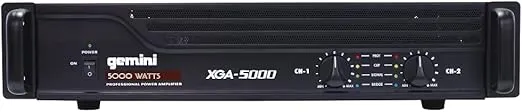 Gemini XGA Series XGA-5000 Professional Quality PA System DJ Equipment Power Amplifier with 5000 Watt Instant Peak Power