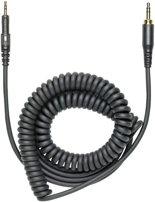 Audio-Technica HP-CC Replacement Coiled Cable for M Series Headphones,Black