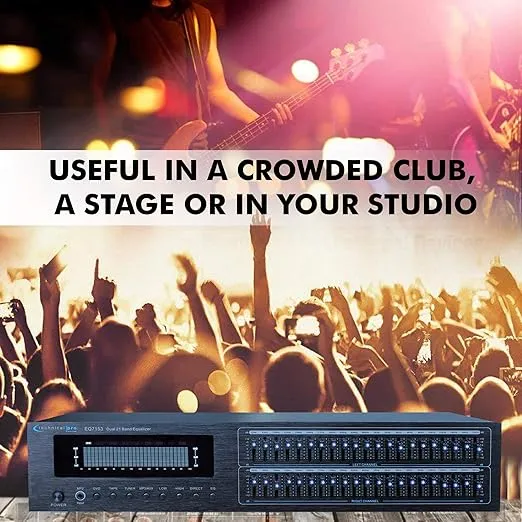 Technical Pro Dual 21 Band Professional Stereo Equalizer with Individual LED Indicators