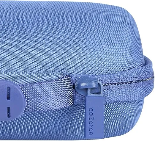 co2CREA Hard Travel Case Replacement for JBL Flip 6 Flip 5 Flip 4 Flip 3 Waterproof Portable Speaker (Blue Case + Inside Grey)