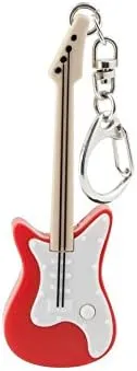 Kikkerland KRL41 Guitar LED Keychain, Assorted/Black/Red