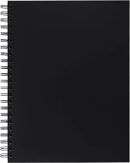 UCreate Poly Cover Sketch Book, Heavyweight, 9" x 12", Black, 75 Sheets