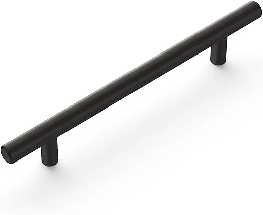 Hickory Hardware Bar Pulls Collection Pull 5-1/16 Inch (128mm) Center to Center Brushed Black Nickel Finish