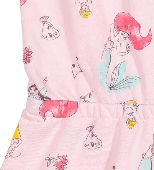 Disney Princess Moana Mulan Ariel Cinderella Belle Romper Infant to Big Kid