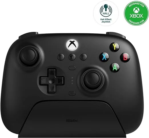 8Bitdo Ultimate 3-mode Controller for Xbox, Hall Effect Triggers and Joysticks, Compatible with Xbox Series X|S, Xbox One, Windows, and Android - Officially Licensed (Black)