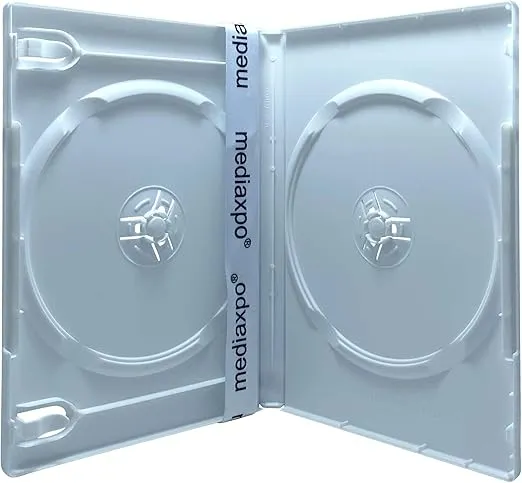 10 Premium Standard Solid White Color Double DVD Cases (100% New Material)