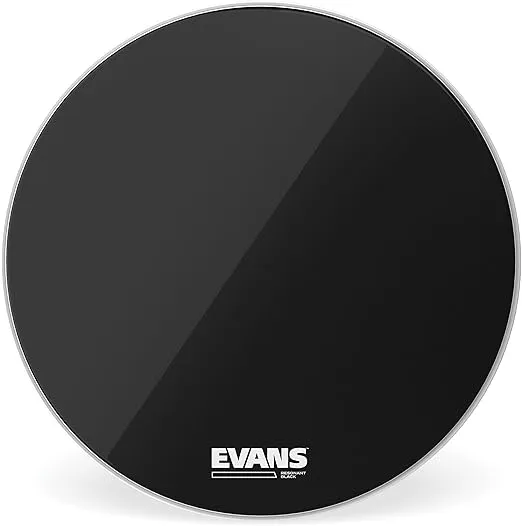 Evans Resonant Black Bass Drum Head, 22 Inch