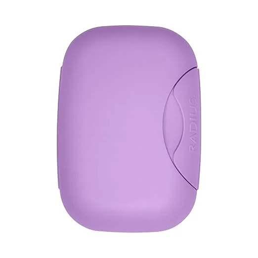 RADIUS Soap Travel Case, BPA-Free Recycled Plastic, Leakproof, Portable for Bathroom, Gym, Home, Camping - Lavender