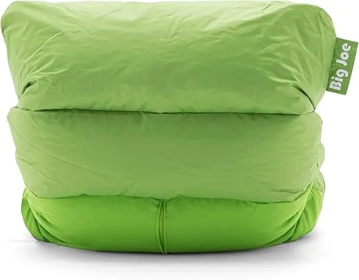 Big Joe Roma Bean Bag Chair, Spicy Lime Smartmax, Durable Polyester Nylon Blend, 3 feet