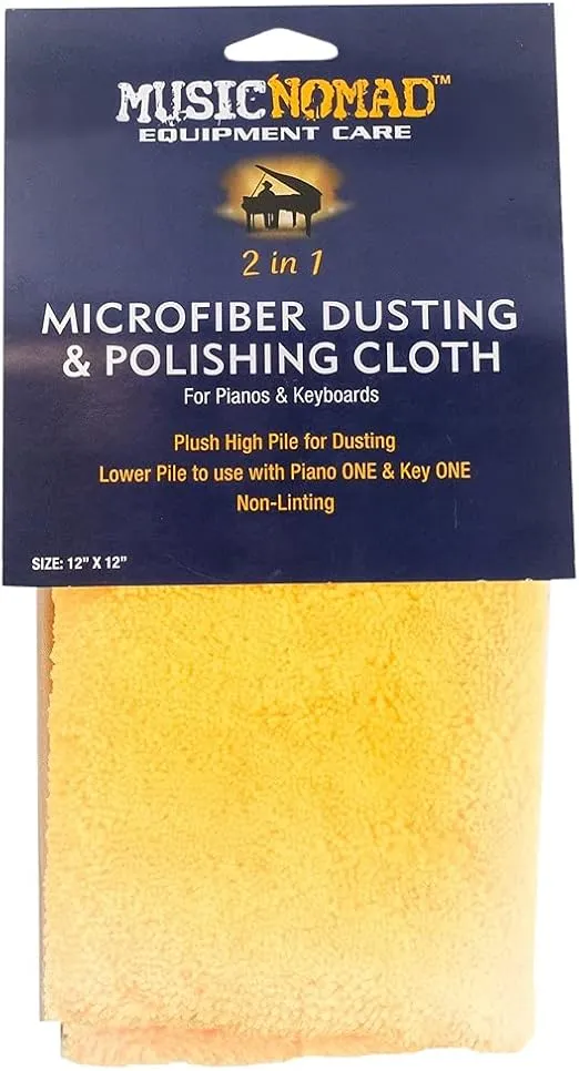 MusicNomad Microfiber Dusting and Polishing Cloth for Pianos and Keyboards (MN230)