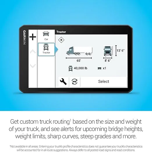 Garmin dēzl™ OTR710, Large, Easy-to-Read 7” GPS Truck Navigator, Custom Truck Routing, High-Resolution Birdseye Satellite Imagery, Directory of Truck & Trailer Services