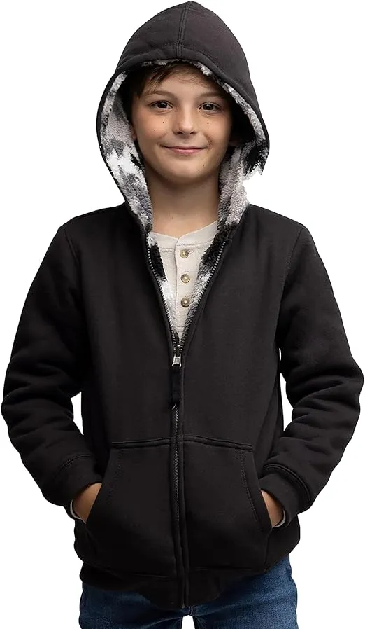 Lands' End Kids Ultra Soft Sherpa Full Zip Hoodie Sweatshirt (XS-L)