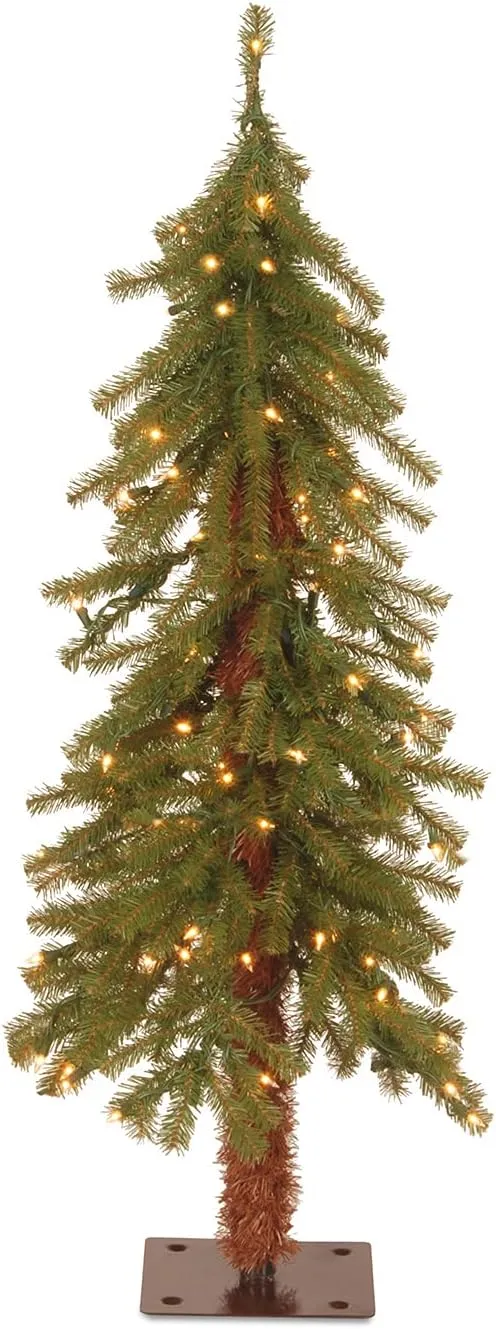 National Tree Company Pre-lit Artificial Christmas Tree | Includes Pre-strung White Lights | Hickory Cedar - 3 ft