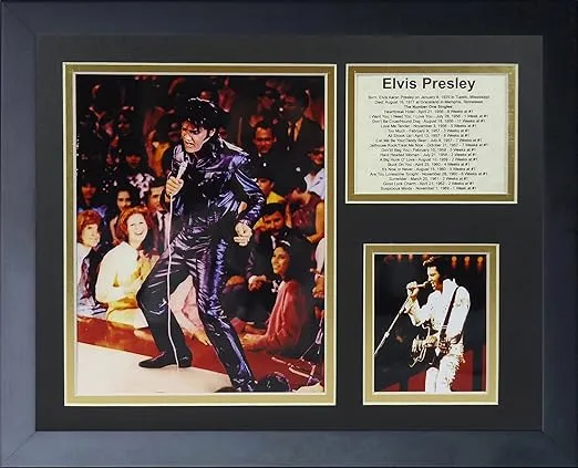 Legends Never Die Elvis Presley In Concert Framed Photo Collage, 11x14-Inch ,Black