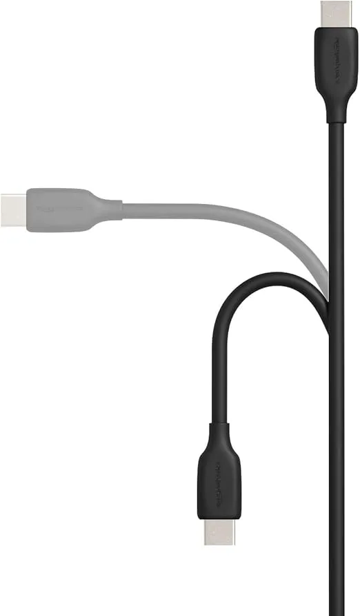 Amazon Basics USB-C to USB-A 2.0 Fast Charger Cable, 480Mbps Speed, USB-IF Certified, for Apple iPhone 16/15, iPad, Samsung Galaxy, Tablets, Laptops, 6 Foot, Black