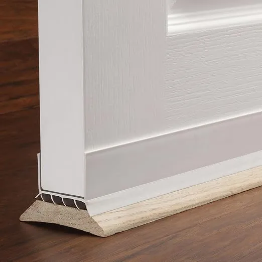 M-D Building Products 43336 Vinyl Cinch® U-Shape Slide-On Under Door Seal, Easy-to-Install, Energy-Saving, Weatherproof Seal for Doors, Effective Draft Blocker, Ideal for Home (36 Inch, White)