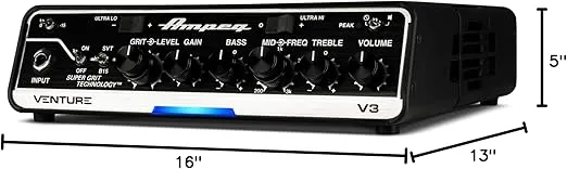 Ampeg Venture V3 Bass Guitar Head, 300 Watts