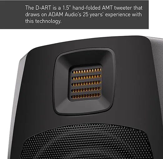 ADAM Audio D3V Active Desktop Monitoring System with USB-C Connection (Pair, Black)