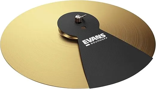 Evans Soundoff Drum Mute Pads - Drum Pads for Acoustic Drum Sets - Drum Mutes Pack - For Crash Cymbals - Great for Silencing Drum Kits to Practice - Fits 16+18" Crash